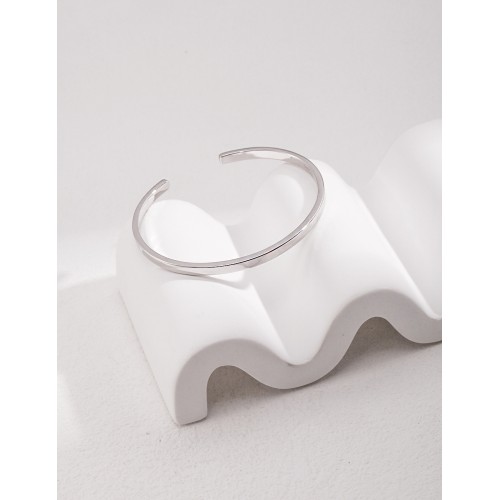 Polished Pure Silver Bangle