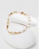 Gold-lined Pearl Bracelet