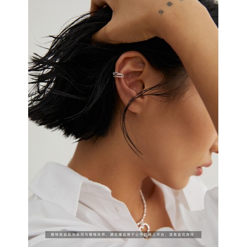 Lava Series Pure Silver Natural Ear Cuff